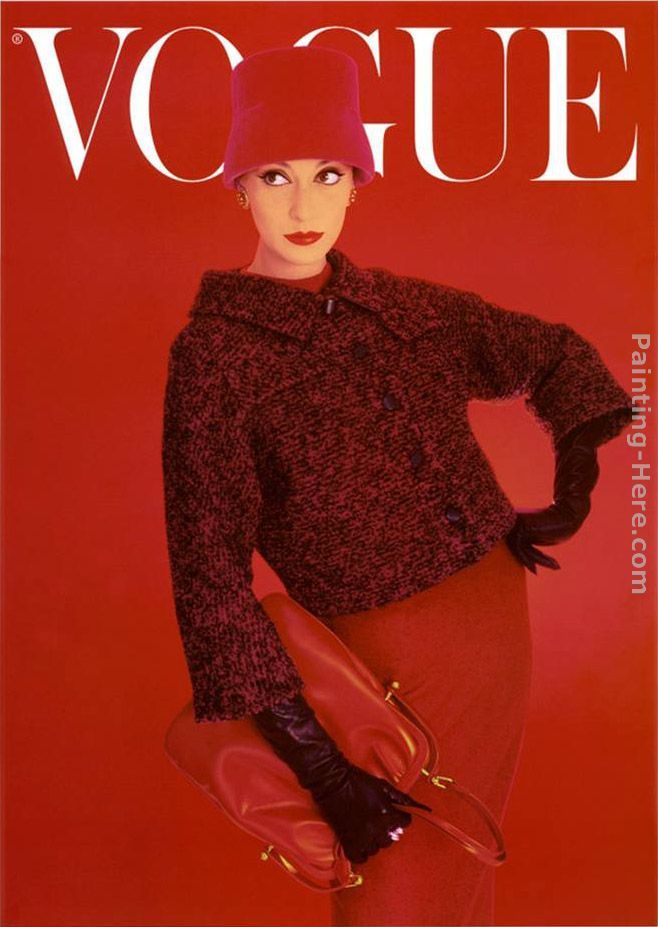Norman Parkinson Vogue Cover, Red Rose, August